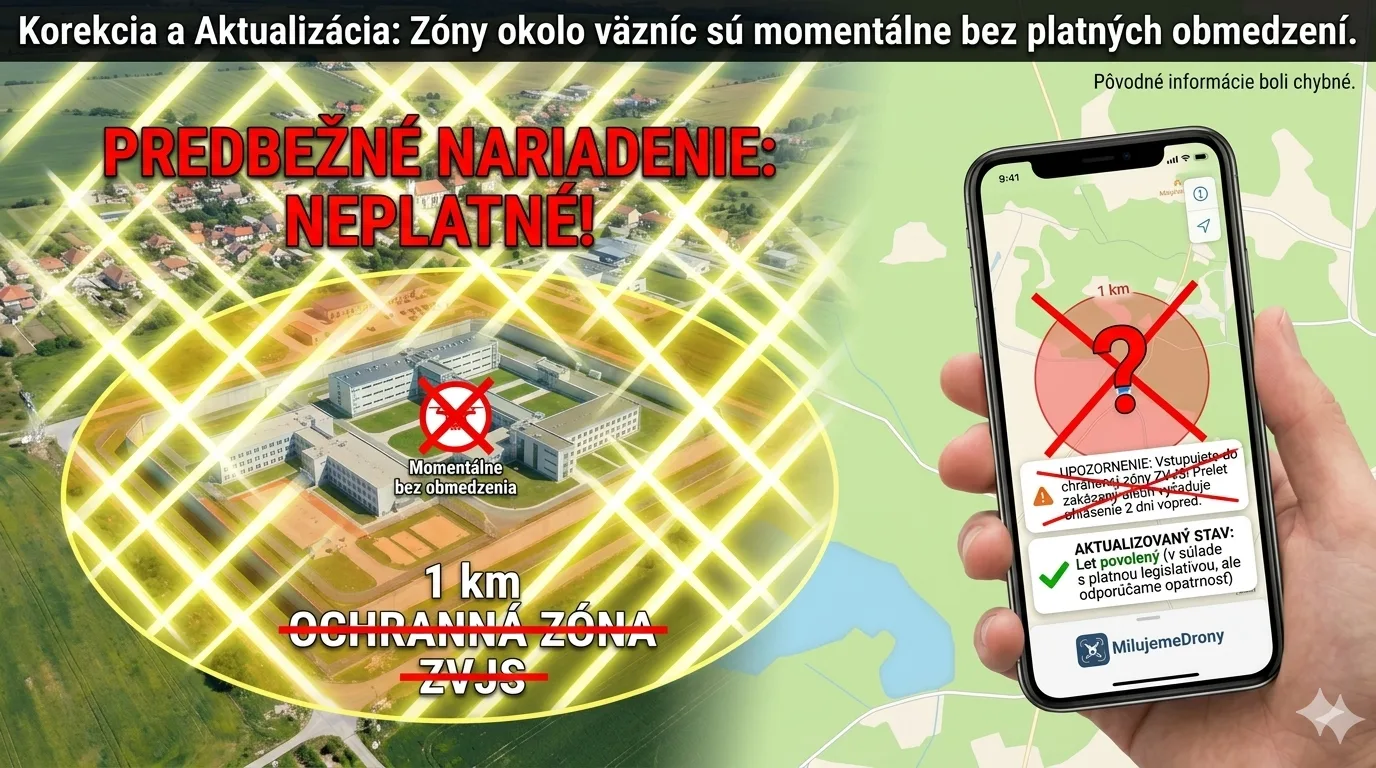 Lietanie nad chránenými objektami ZVJS